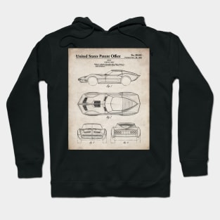 Corvette Patent - Vintage Corvette Art - Antique Hoodie